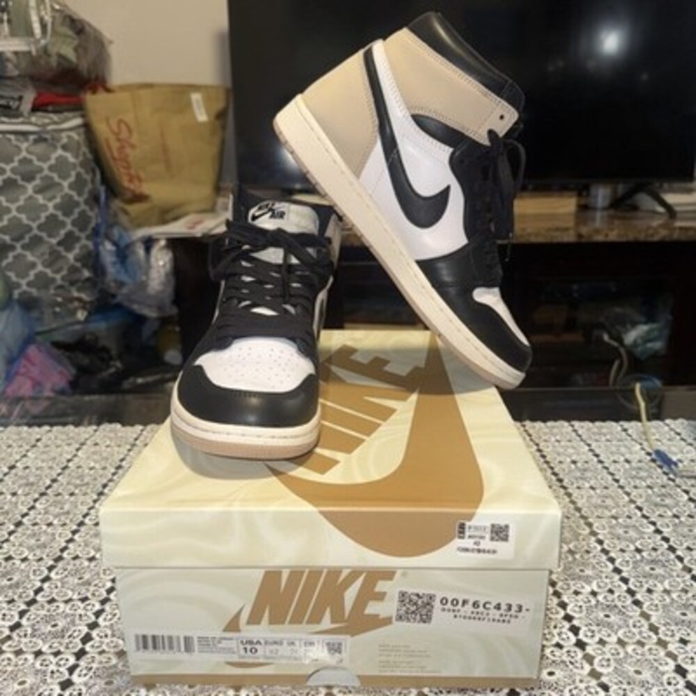 Size 10W/8.5M - Air Jordan 1 Retro OG High Latte. VERY CLEAN, USED